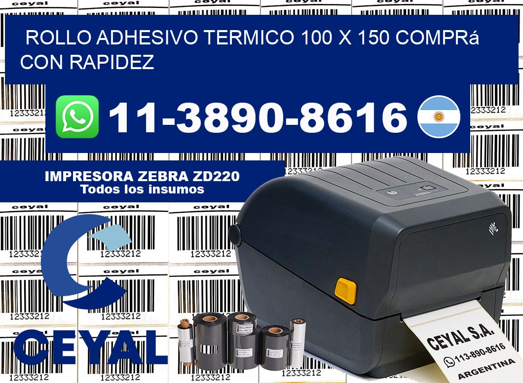 ROLLO ADHESIVO TERMICO 100 X 150 Comprá con rapidez