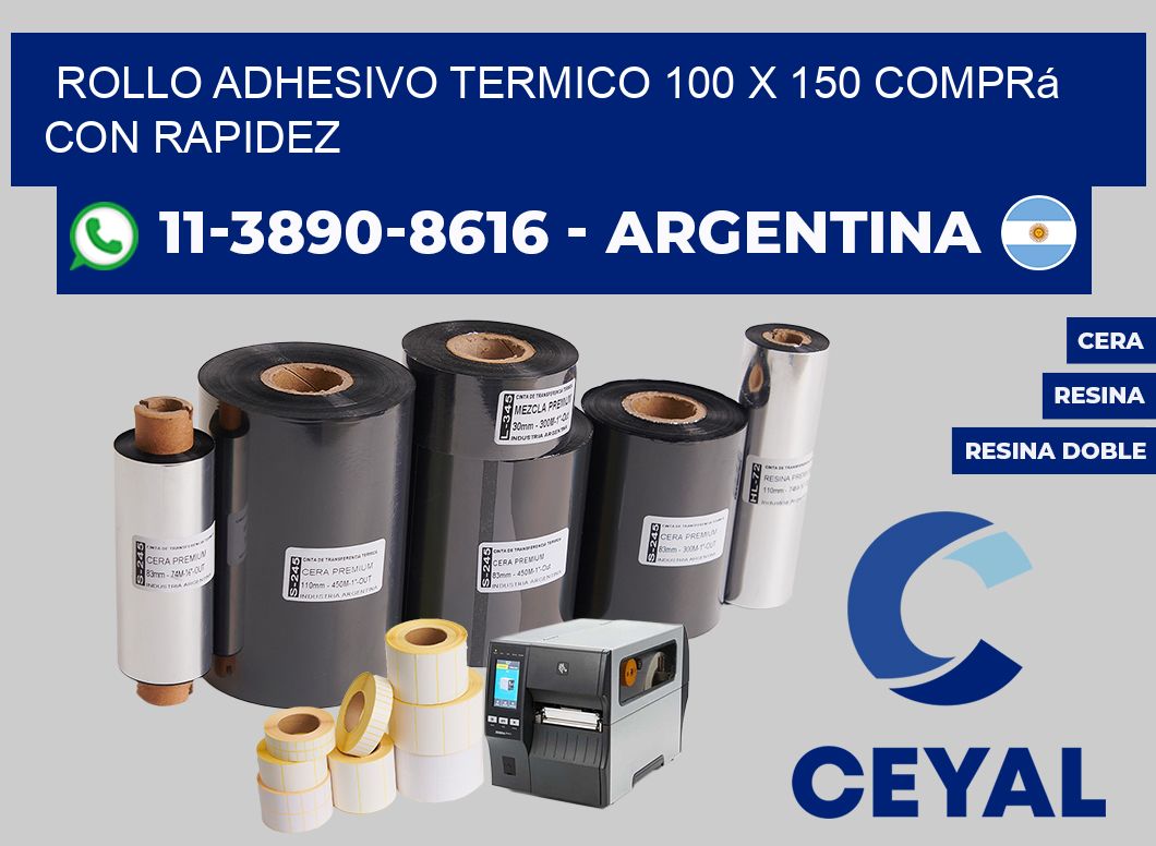 ROLLO ADHESIVO TERMICO 100 X 150 Comprá con rapidez