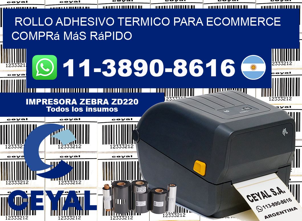ROLLO ADHESIVO TERMICO PARA ECOMMERCE Comprá más rápido