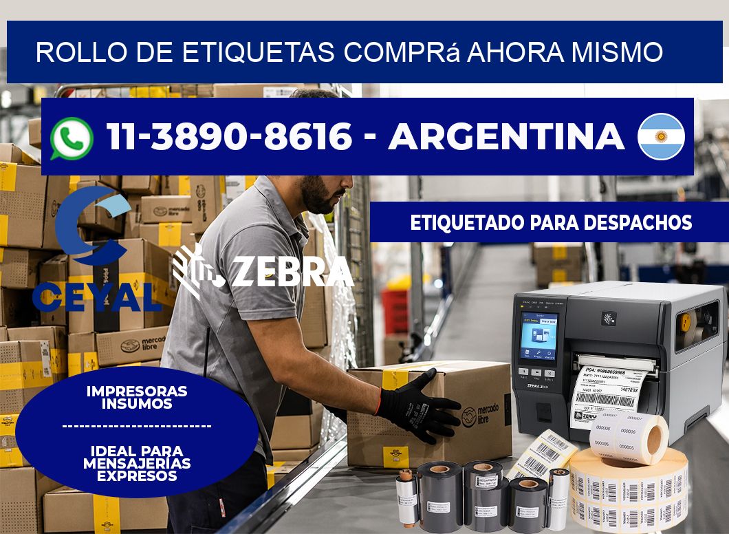ROLLO DE ETIQUETAS Comprá ahora mismo
