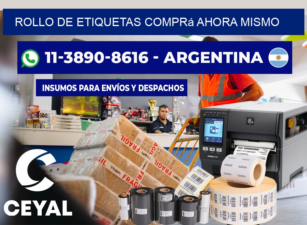 ROLLO DE ETIQUETAS Comprá ahora mismo