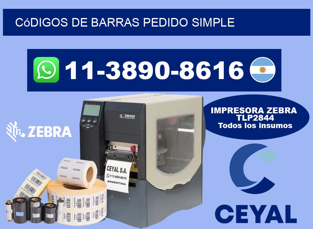códigos de barras Pedido simple