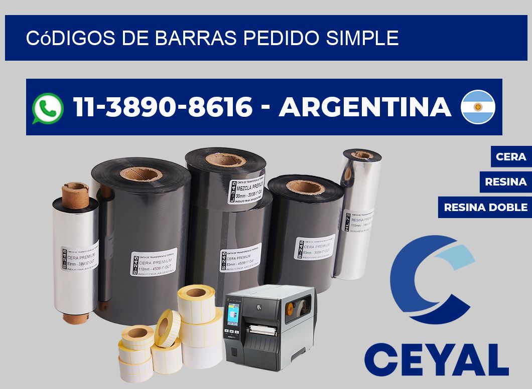 códigos de barras Pedido simple
