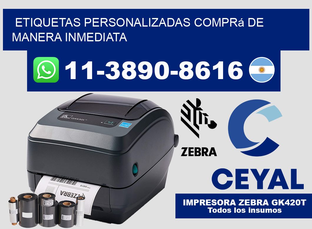 etiquetas personalizadas Comprá de manera inmediata