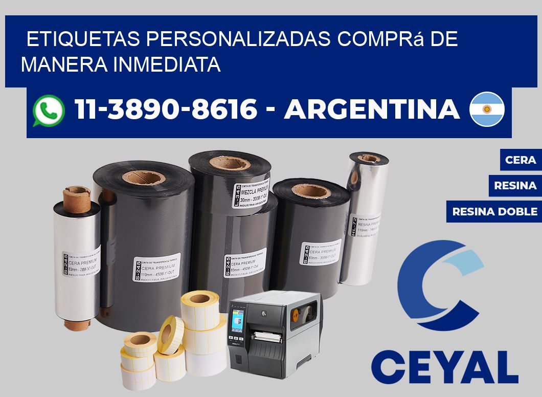 etiquetas personalizadas Comprá de manera inmediata