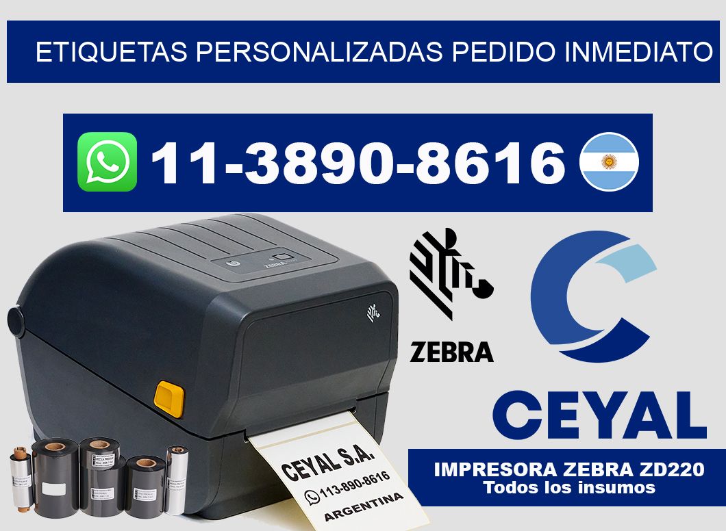 etiquetas personalizadas Pedido inmediato