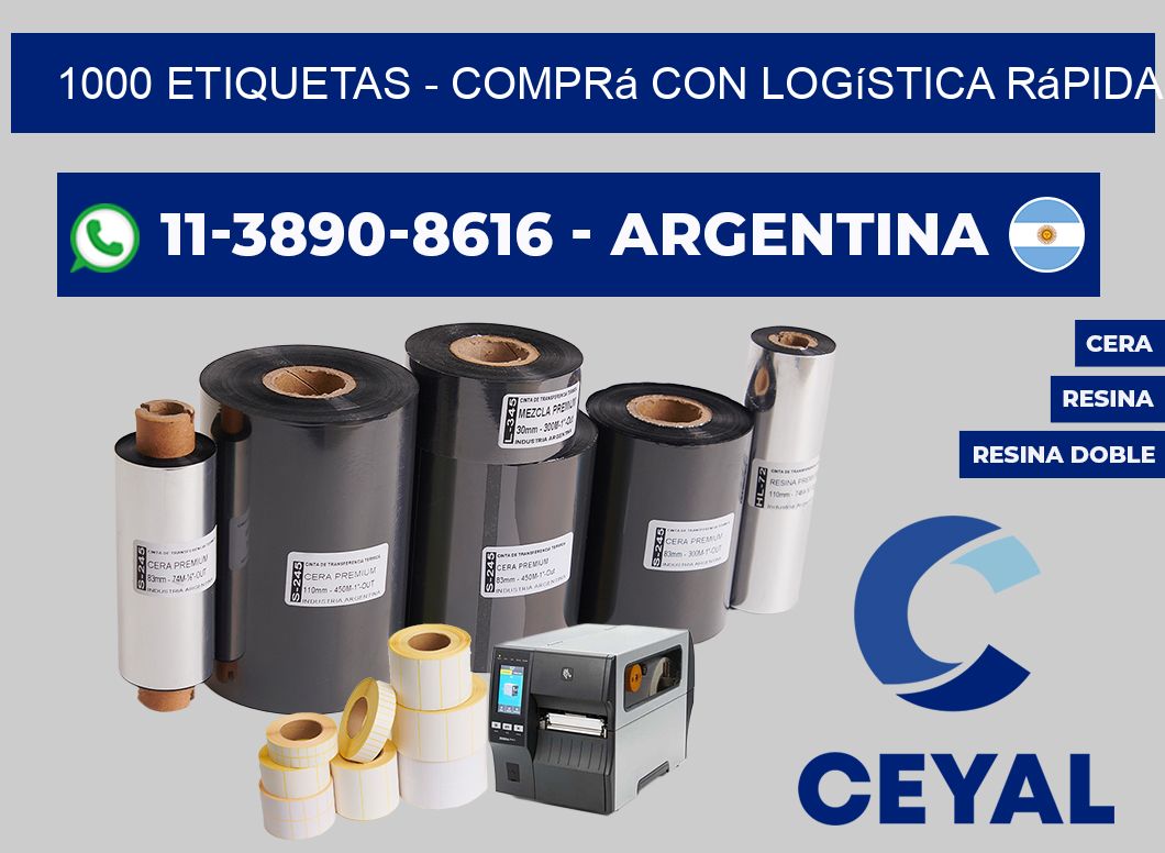 1000 ETIQUETAS - Comprá con logística rápida