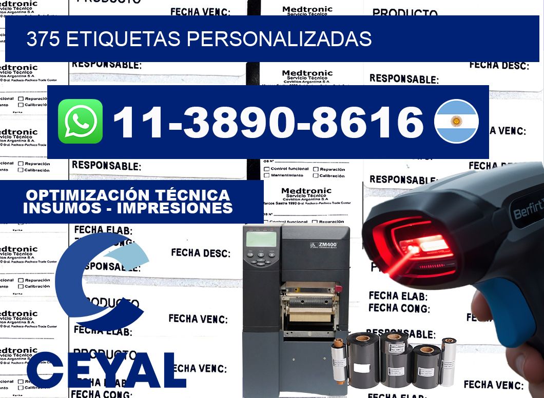 375 ETIQUETAS PERSONALIZADAS
