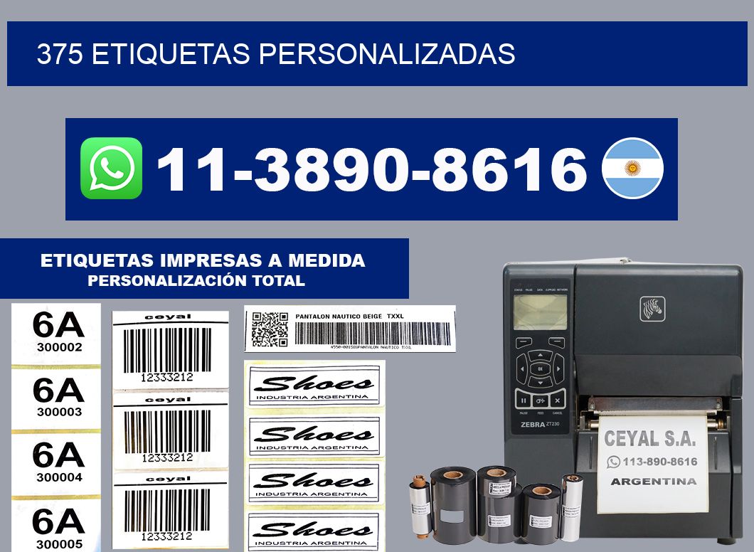 375 ETIQUETAS PERSONALIZADAS