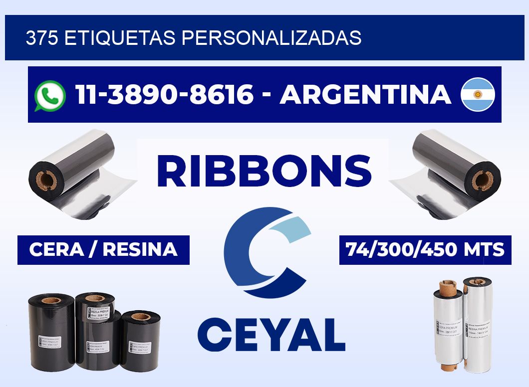 375 ETIQUETAS PERSONALIZADAS