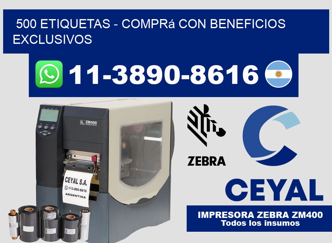 500 ETIQUETAS - Comprá con beneficios exclusivos