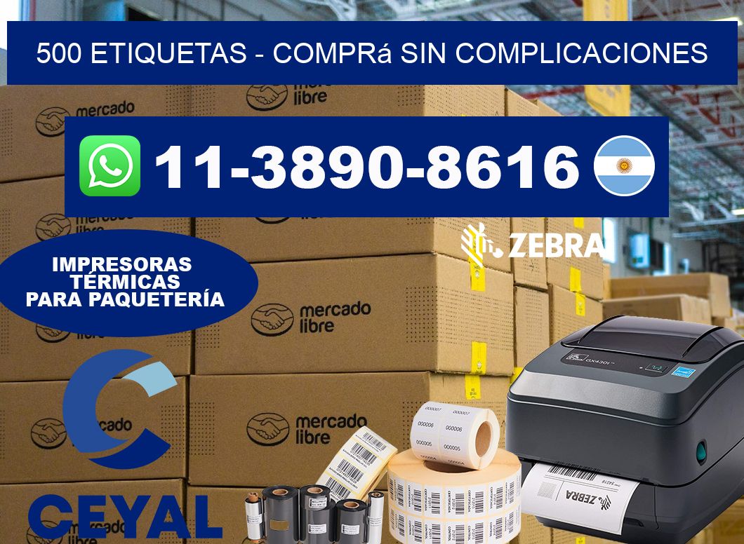 500 ETIQUETAS - Comprá sin complicaciones