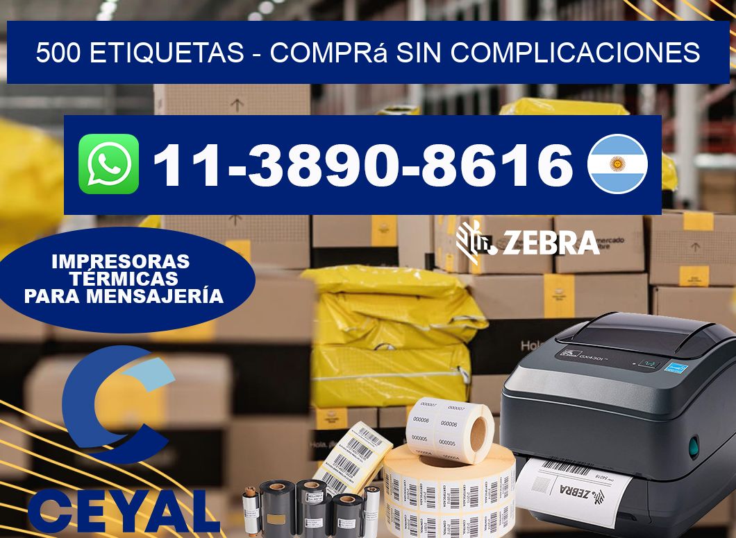 500 ETIQUETAS - Comprá sin complicaciones