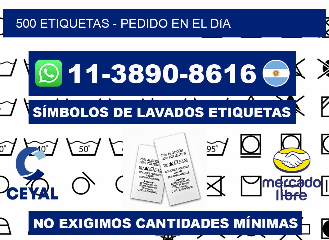 500 ETIQUETAS - Pedido en el día