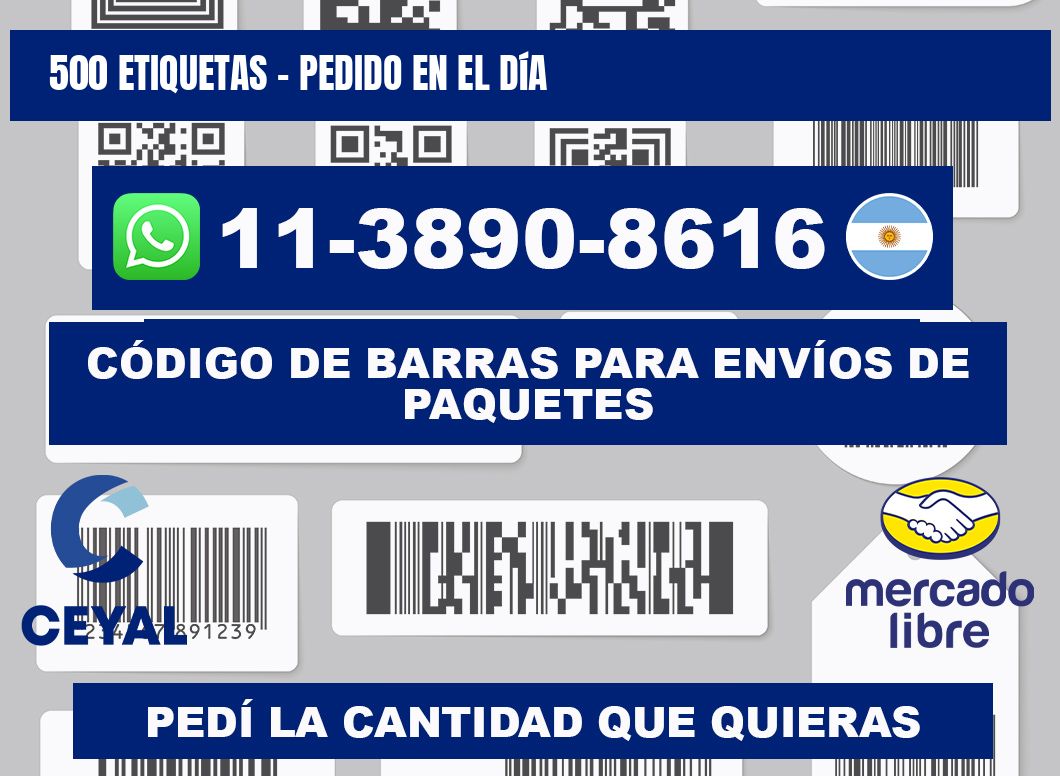 500 ETIQUETAS - Pedido en el día
