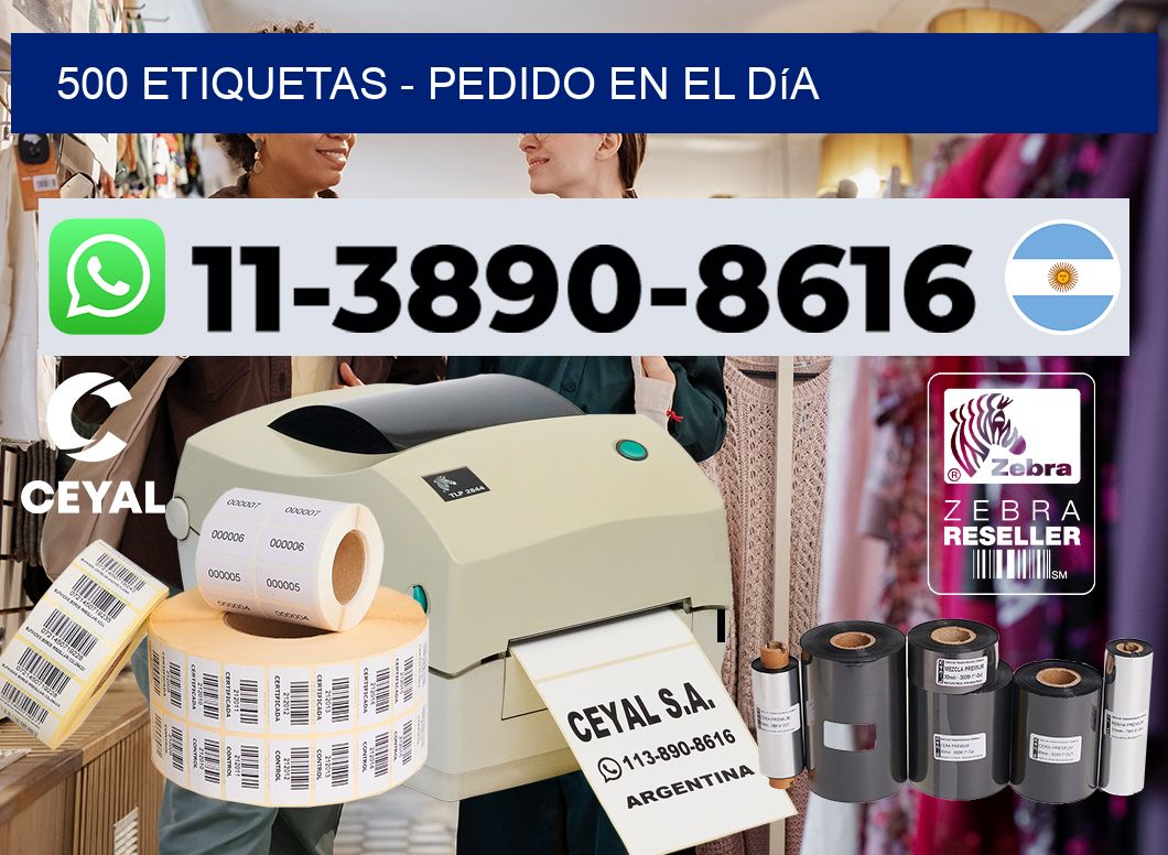 500 ETIQUETAS - Pedido en el día