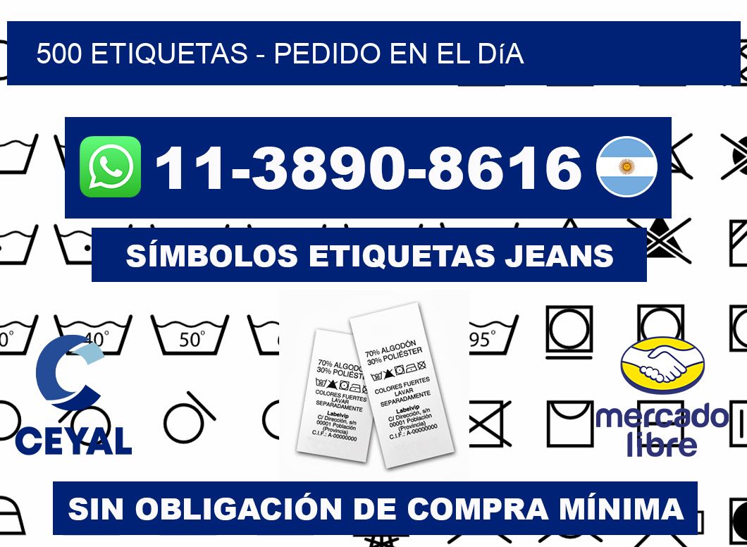 500 ETIQUETAS - Pedido en el día