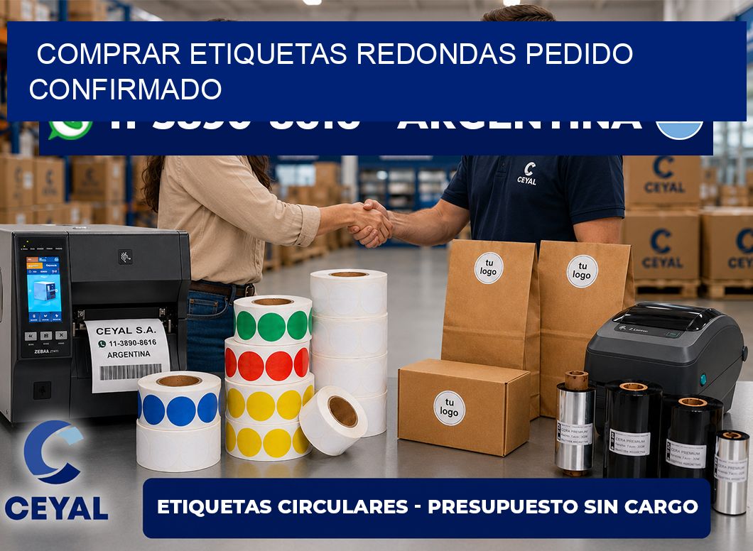 COMPRAR ETIQUETAS REDONDAS Pedido confirmado