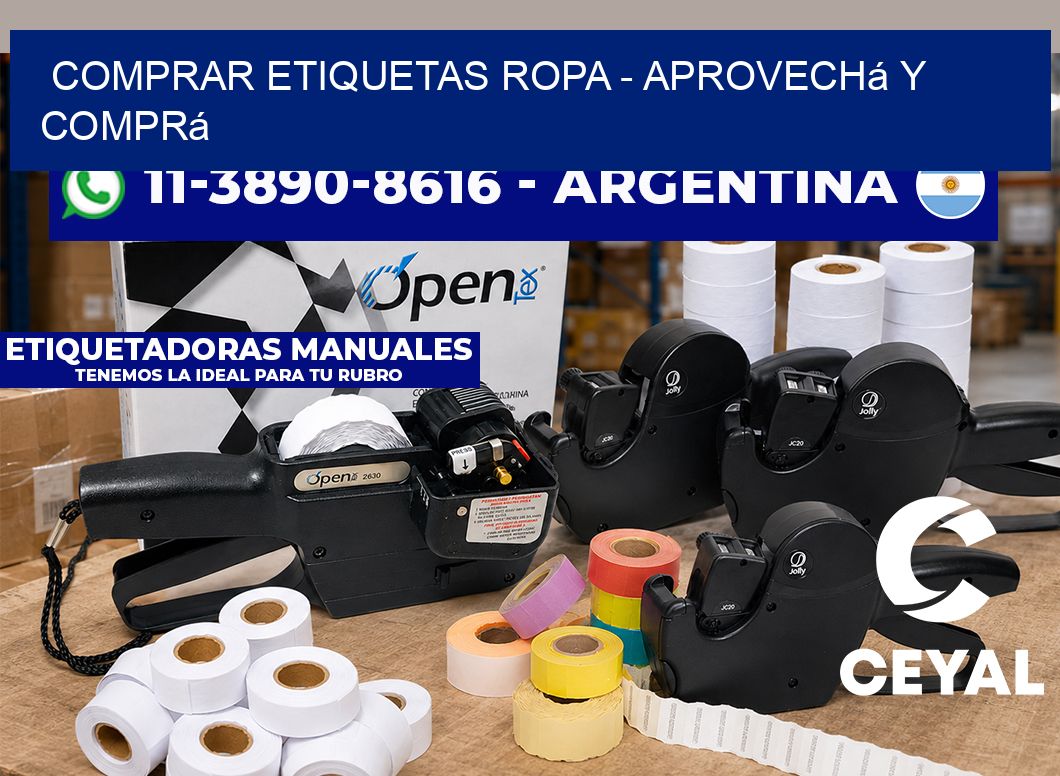 COMPRAR ETIQUETAS ROPA - Aprovechá y comprá