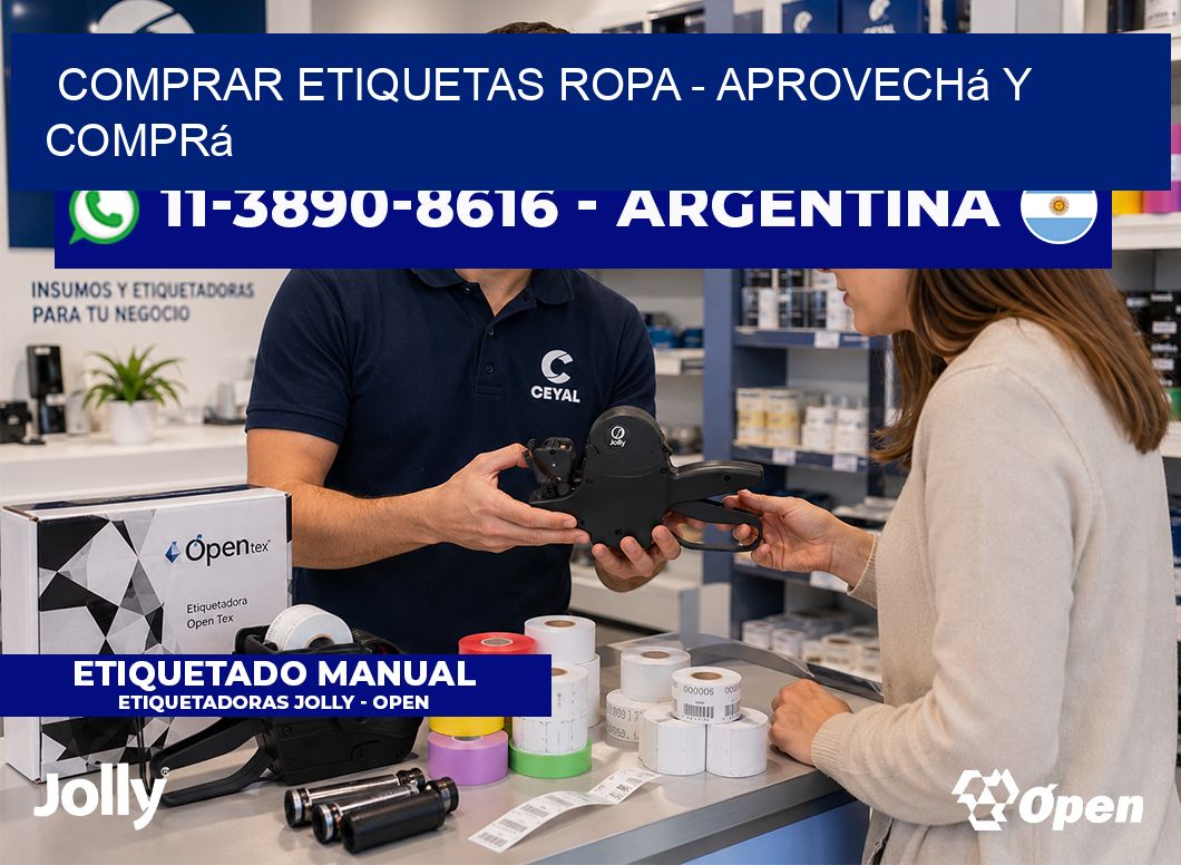 COMPRAR ETIQUETAS ROPA - Aprovechá y comprá