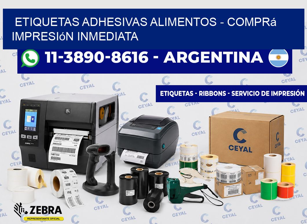 ETIQUETAS ADHESIVAS ALIMENTOS - Comprá impresión inmediata