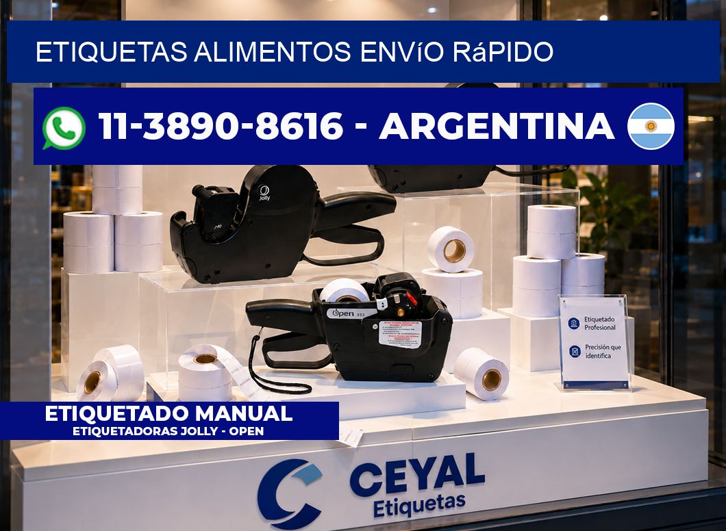 ETIQUETAS ALIMENTOS Envío rápido