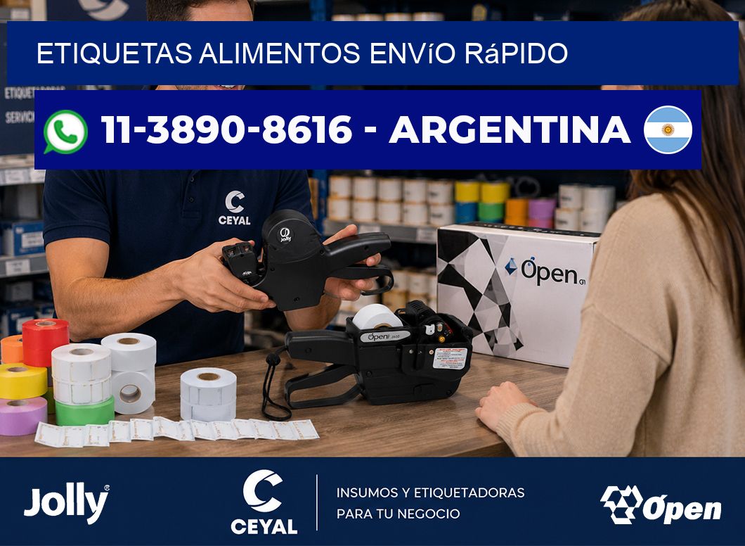 ETIQUETAS ALIMENTOS Envío rápido