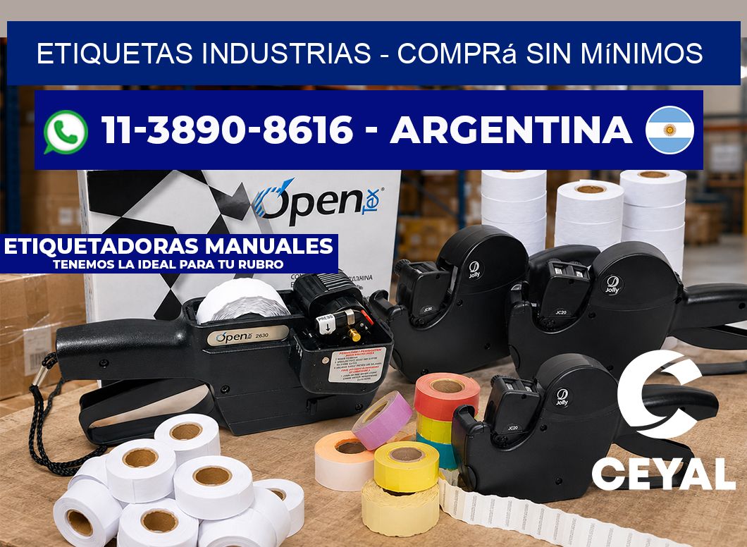 ETIQUETAS INDUSTRIAS - Comprá sin mínimos