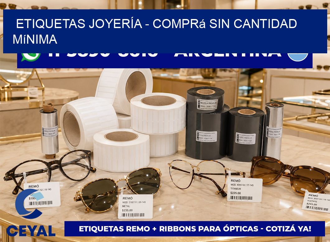 ETIQUETAS JOYERÍA - Comprá sin cantidad mínima