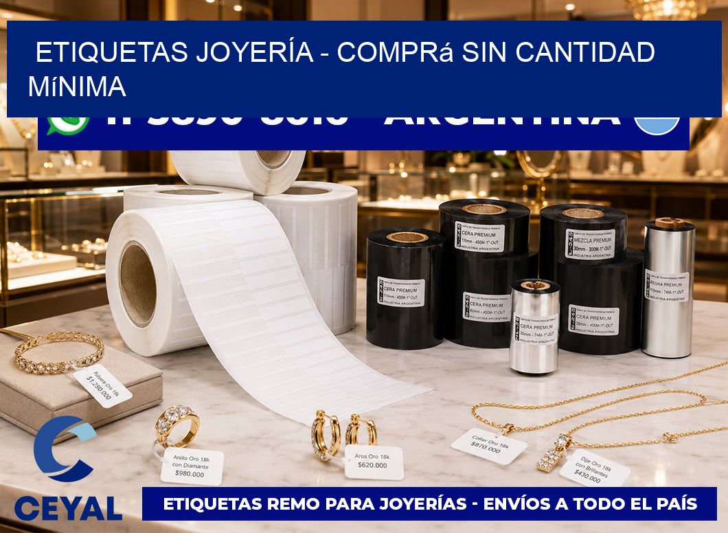 ETIQUETAS JOYERÍA - Comprá sin cantidad mínima
