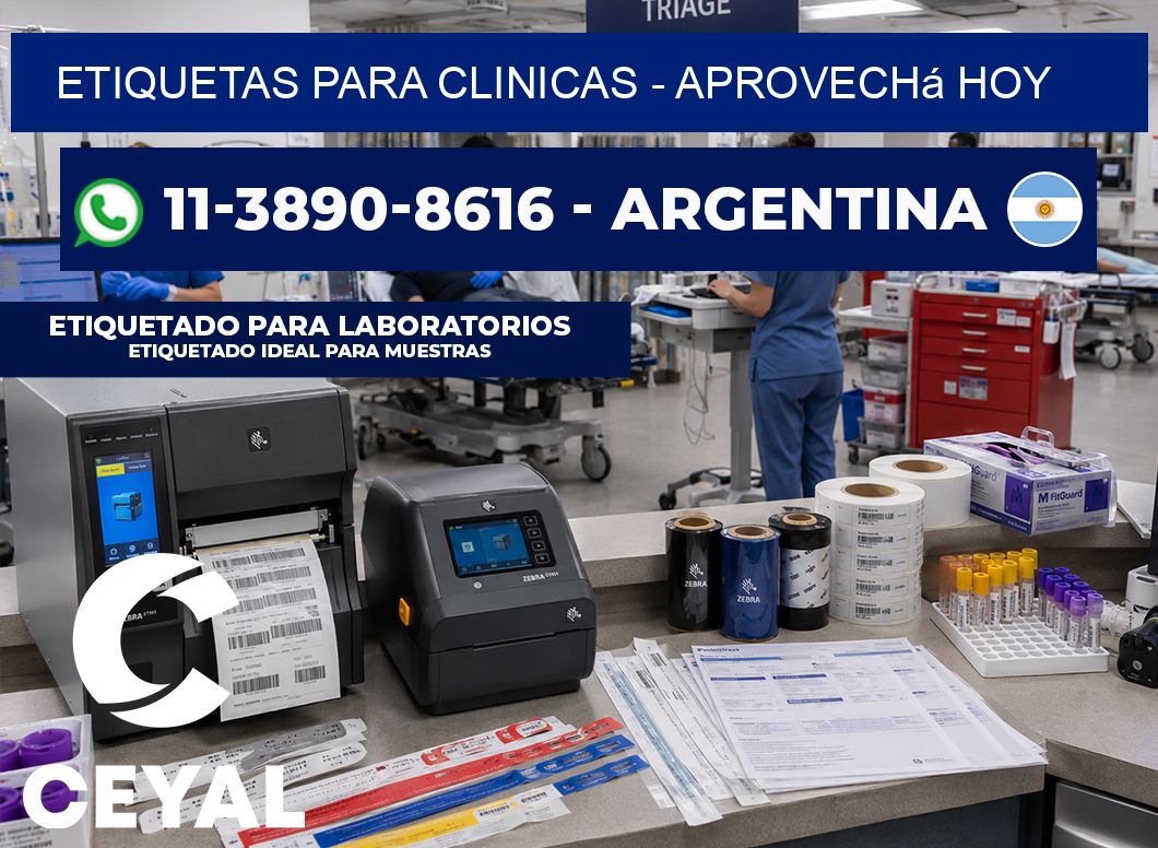 ETIQUETAS PARA CLINICAS - Aprovechá hoy