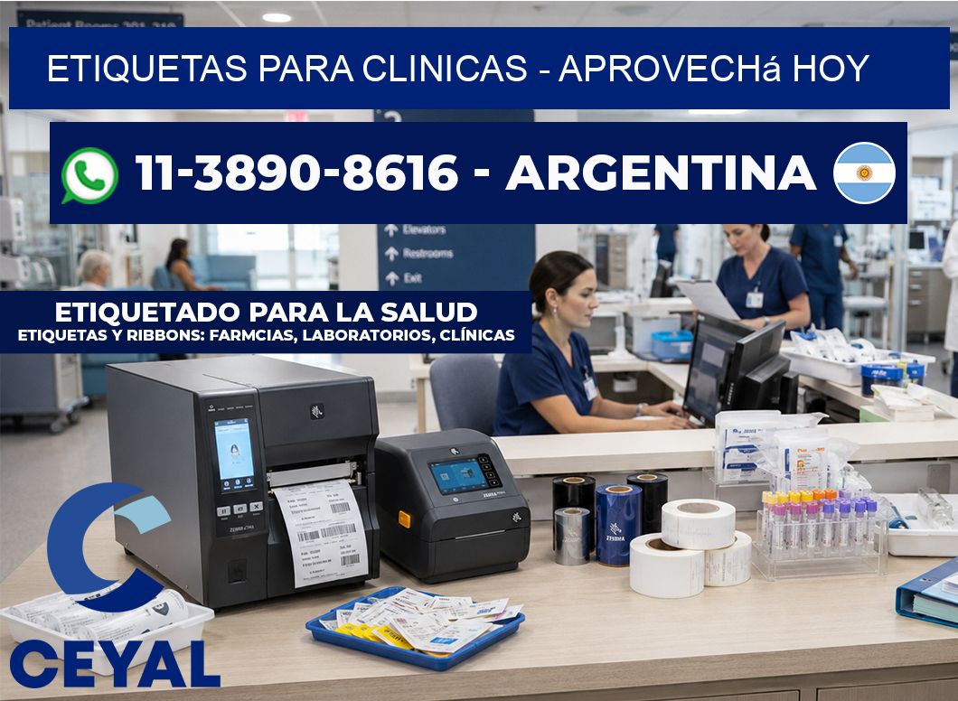 ETIQUETAS PARA CLINICAS - Aprovechá hoy