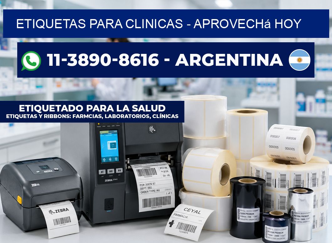 ETIQUETAS PARA CLINICAS – Aprovechá hoy