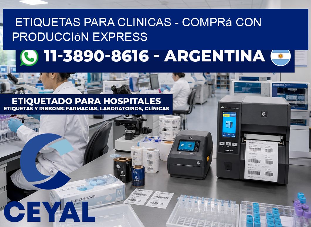 ETIQUETAS PARA CLINICAS - Comprá con producción express