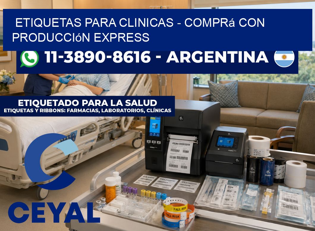 ETIQUETAS PARA CLINICAS - Comprá con producción express