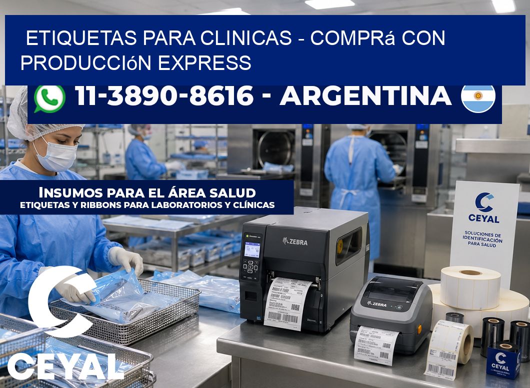 ETIQUETAS PARA CLINICAS - Comprá con producción express