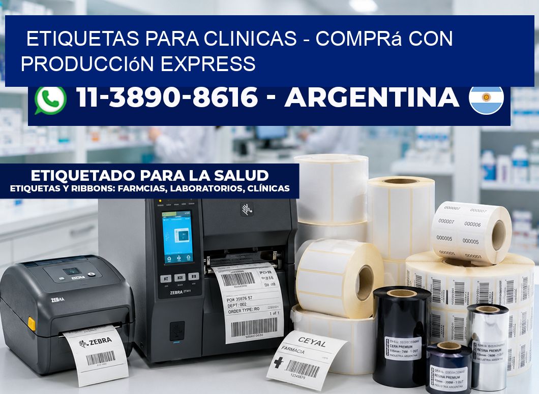 ETIQUETAS PARA CLINICAS - Comprá con producción express
