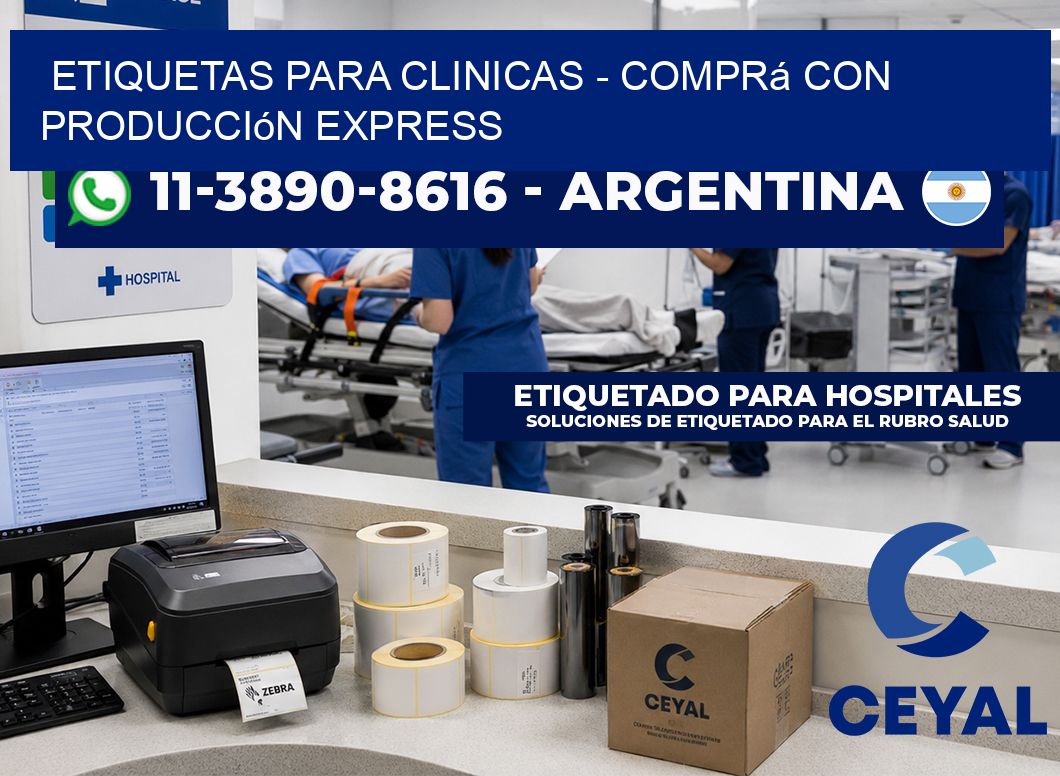 ETIQUETAS PARA CLINICAS – Comprá con producción express