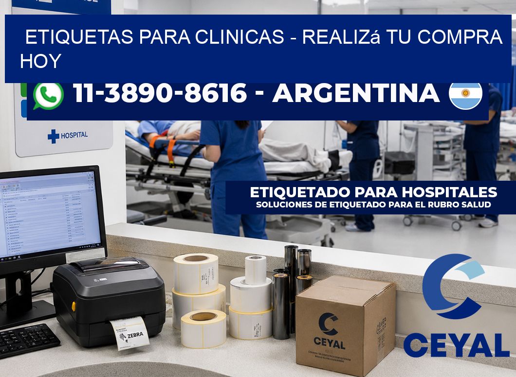 ETIQUETAS PARA CLINICAS - Realizá tu compra hoy