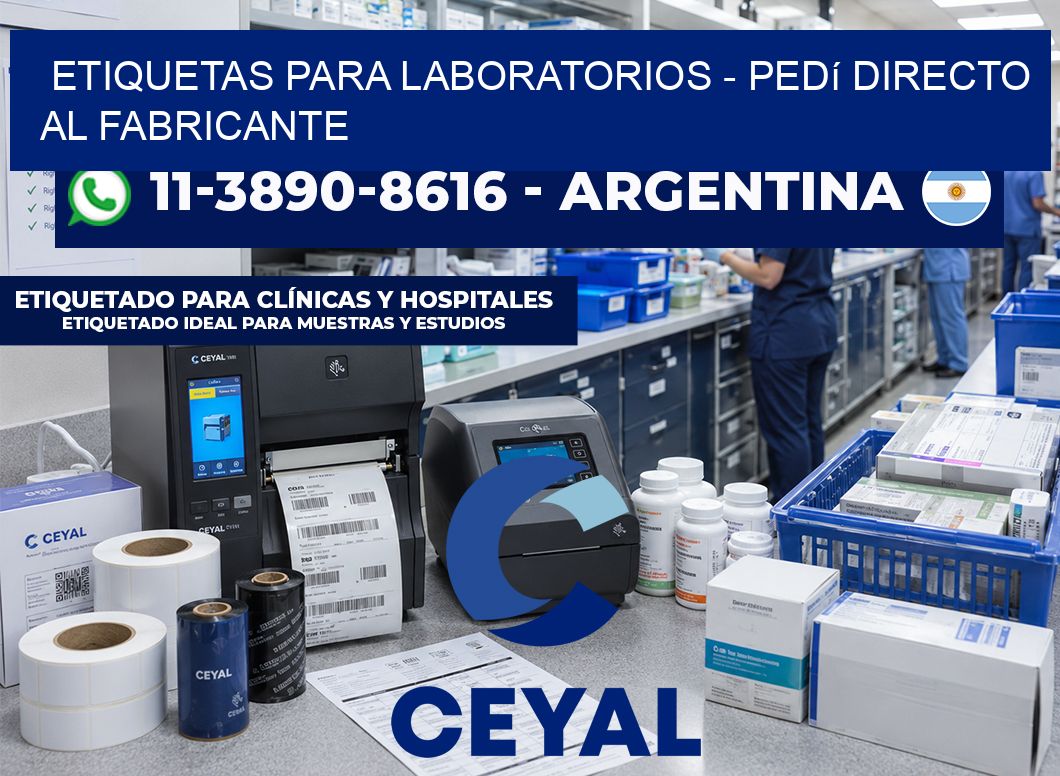 ETIQUETAS PARA LABORATORIOS – Pedí directo al fabricante