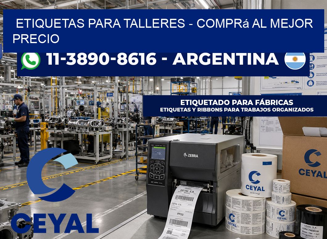 ETIQUETAS PARA TALLERES - Comprá al mejor precio