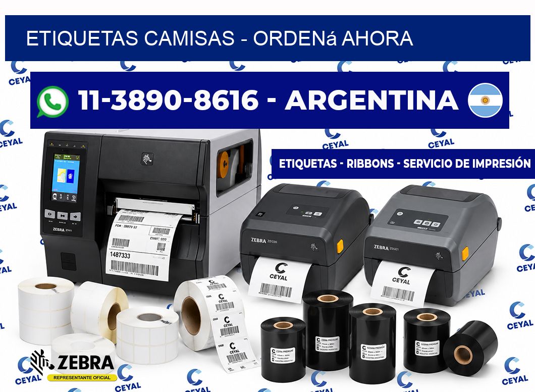 Etiquetas Camisas - Ordená ahora