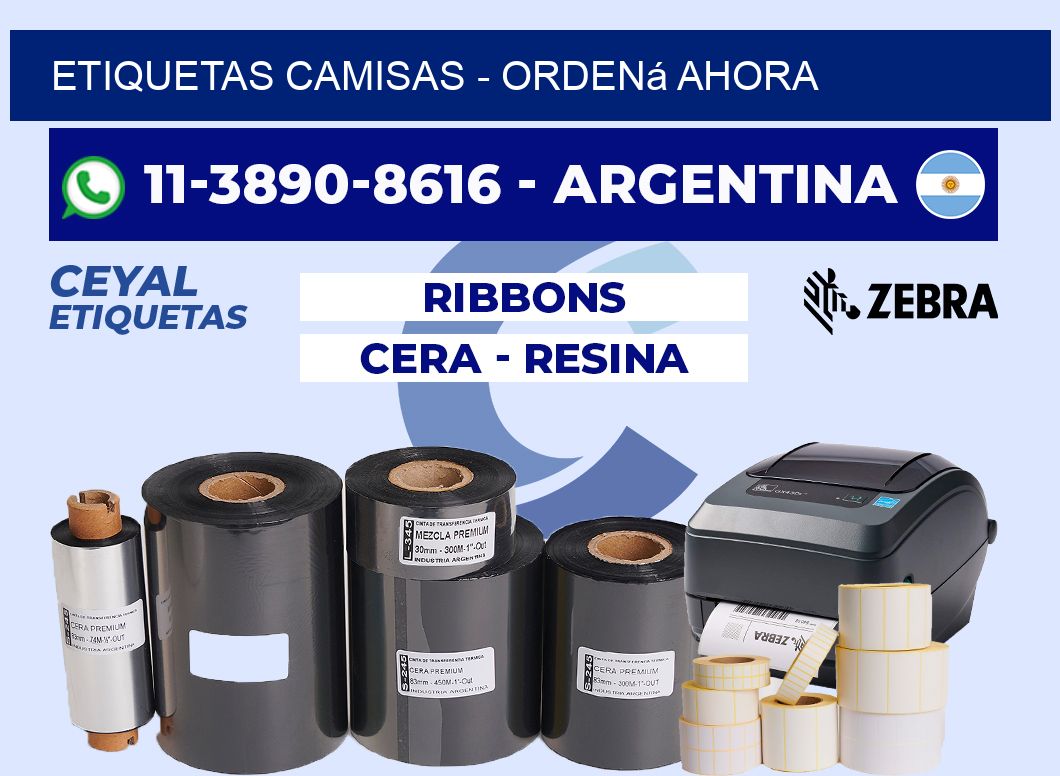 Etiquetas Camisas - Ordená ahora