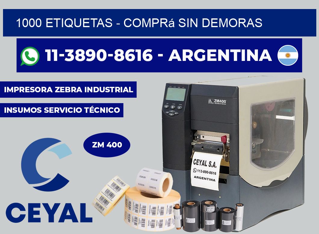 1000 ETIQUETAS - Comprá sin demoras
