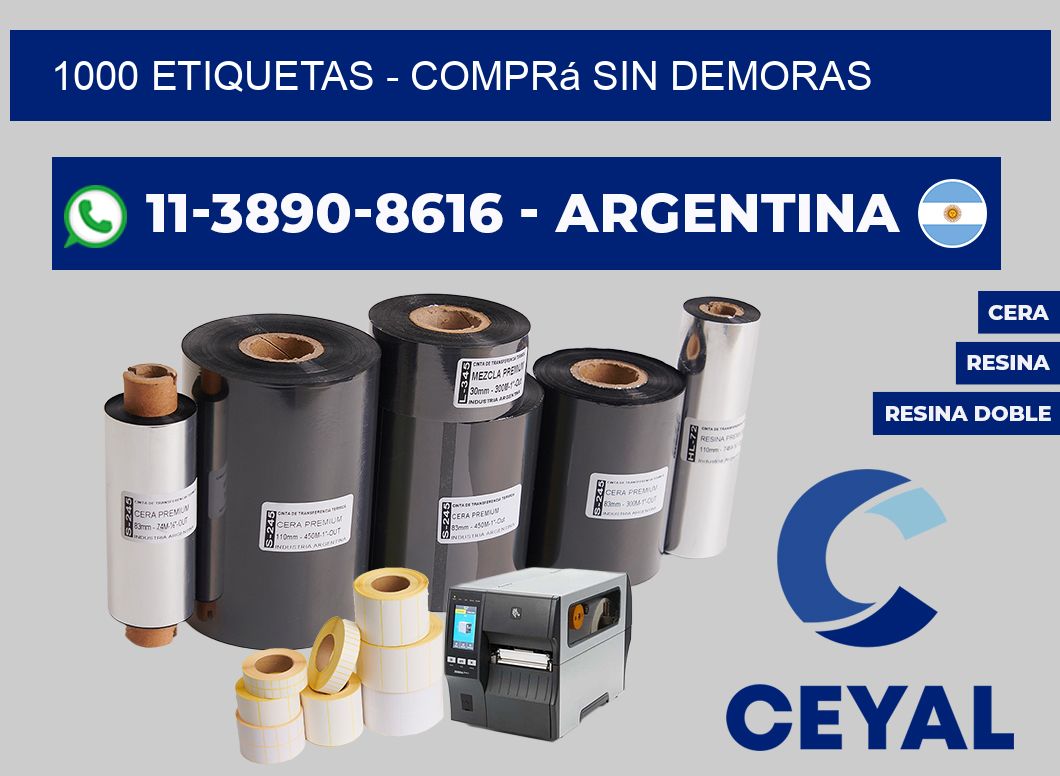 1000 ETIQUETAS - Comprá sin demoras