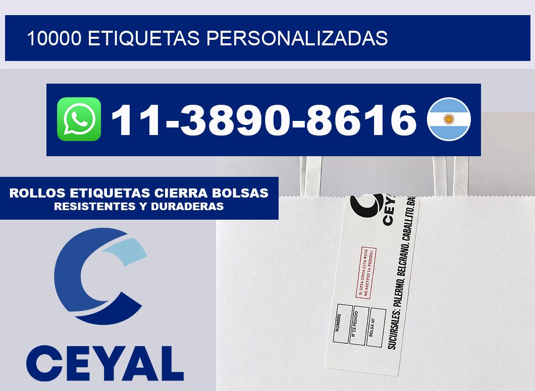 10000 ETIQUETAS PERSONALIZADAS