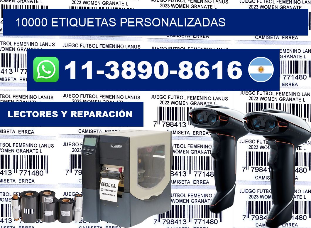 10000 ETIQUETAS PERSONALIZADAS