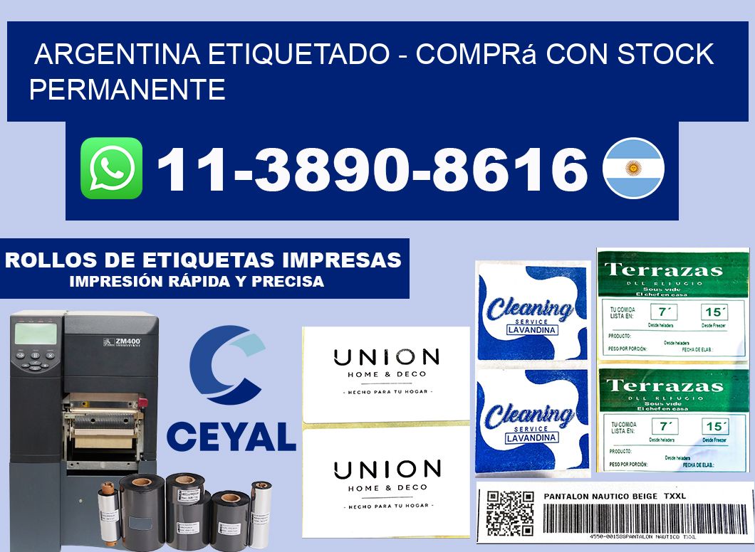 ARGENTINA ETIQUETADO - Comprá con stock permanente