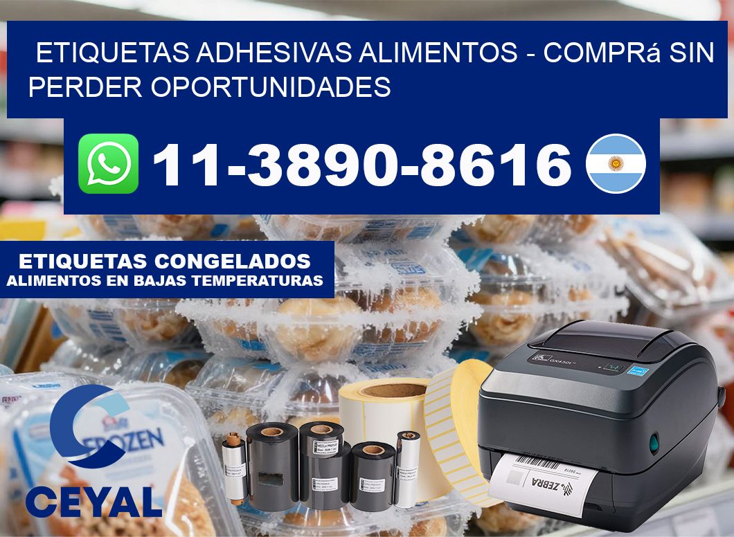ETIQUETAS ADHESIVAS ALIMENTOS – Comprá sin perder oportunidades