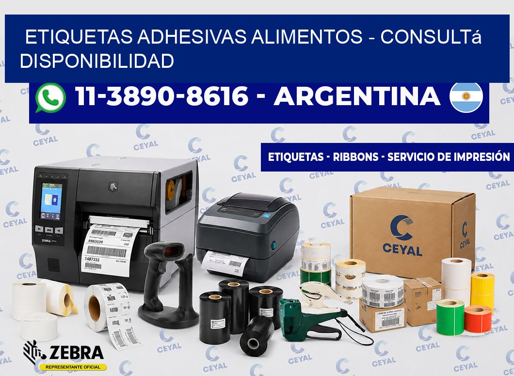 ETIQUETAS ADHESIVAS ALIMENTOS - Consultá disponibilidad